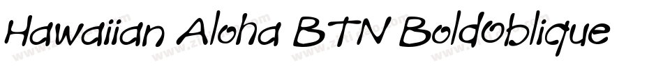 Hawaiian Aloha BTN BoldOblique字体转换